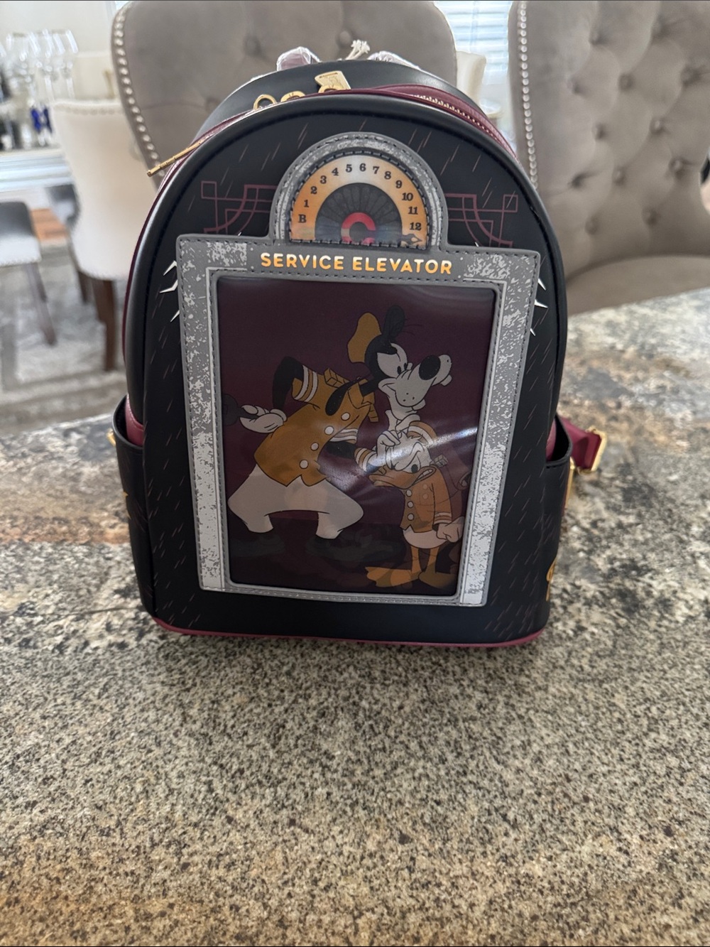 Disney Parks Loungefly Tower Of Terror Lenticular Backpack Bag 2026 Goofy Mickey